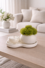 Load image into Gallery viewer, Artificial Plant, Tray & Candle Set
