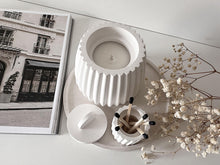 Load image into Gallery viewer, Fragrance Ribbed Ceramic Soy Candle