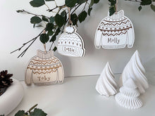 Load image into Gallery viewer, Personalised Christmas Tree Jumper/Hat Decorations