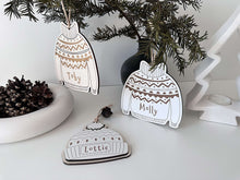 Load image into Gallery viewer, Personalised Christmas Tree Jumper/Hat Decorations