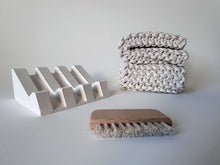 Load image into Gallery viewer, Ceramic Soap Dish/ Cotton Cloth & Nail Brush