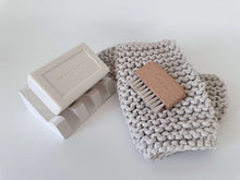 Load image into Gallery viewer, Ceramic Soap Dish/ Cotton Cloth & Nail Brush
