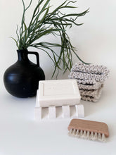 Load image into Gallery viewer, Ceramic Soap Dish/ Cotton Cloth & Nail Brush