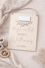 Load image into Gallery viewer, Personalised Baby Arrival Countdown Wall Hanging