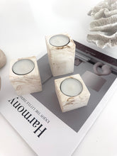 Load image into Gallery viewer, Marbled Cube Candle Holders