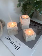 Load image into Gallery viewer, Marbled Cube Candle Holders