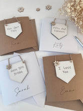 Load image into Gallery viewer, Personalised Detachable Flag Card