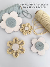 Load image into Gallery viewer, Nursery/Bedroom Wooden/Cotton Wall Flower Decor Hanging Set Of Four
