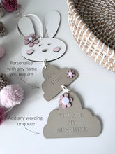 Load image into Gallery viewer, Personalised Bunny Wall Hanging
