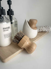 Load image into Gallery viewer, Wooden Brush & Ceramic Holder