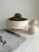 Load image into Gallery viewer, Martinique Marbled Pedestal Bowl