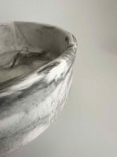 Load image into Gallery viewer, Martinique Black/Grey Marble Pedestal Bowl