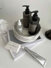 Load image into Gallery viewer, Martinique Black/Grey Marble Pedestal Bowl