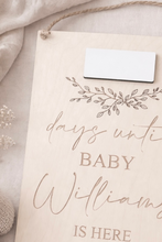 Load image into Gallery viewer, Personalised Baby Arrival Countdown Wall Hanging