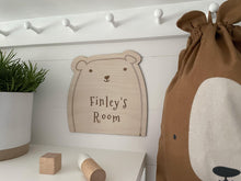 Load image into Gallery viewer, Pier Bear Children's Room Sign