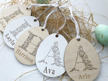 Load image into Gallery viewer, Botanical Personalised Letter Easter Eggs