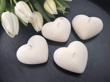 Load image into Gallery viewer, Set Of Two Lattice Soy Wax Heart Candles

