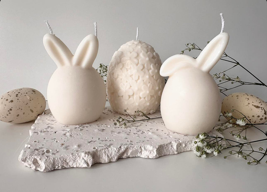Easter Bunnies/Floral Egg Candle Set