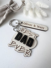 Load image into Gallery viewer, Best Dad Ever Personalised Keyring
