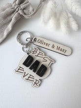 Load image into Gallery viewer, Best Dad Ever Personalised Keyring
