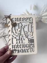 Load image into Gallery viewer, Bespoke Personalised Wooden Father's Day Card
