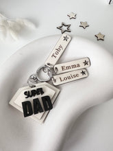 Load image into Gallery viewer, Super Dad Personalised Keyring

