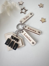 Load image into Gallery viewer, Super Dad Personalised Keyring
