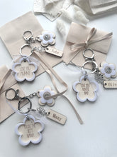 Load image into Gallery viewer, Personalised Flower Keyring
