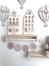 Load image into Gallery viewer, Personalised Wood Name Flower Bunting/Garland
