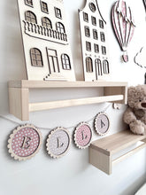 Load image into Gallery viewer, Personalised Wood Name Flower Bunting/Garland

