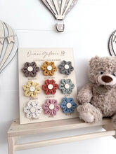 Load image into Gallery viewer, Nursery/Bedroom Wooden/Cotton Wall Flower Decor Hanging Set Of Four
