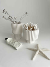 Load image into Gallery viewer, Ribbed Ceramic Storage Pots
