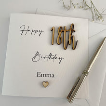 Load image into Gallery viewer, Personalised 18th Birthday Card
