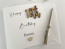 Load image into Gallery viewer, Personalised 18th Birthday Card
