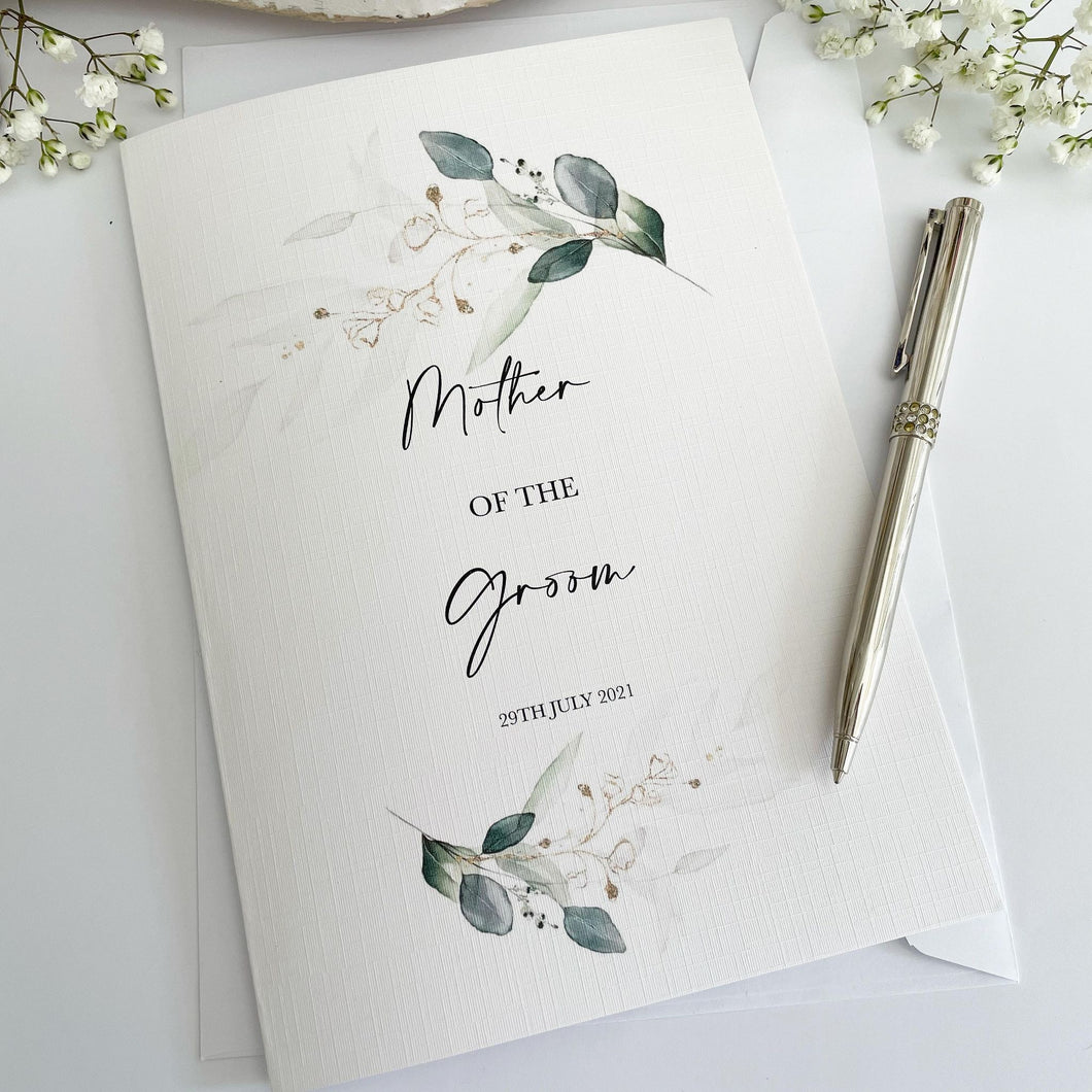 Mother/Father Bride/Groom Personalised Card