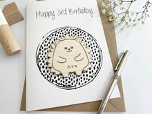 Load image into Gallery viewer, Personalised Hedgehog Children&#39;s Birthday Card
