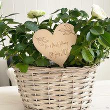 Load image into Gallery viewer, Wedding/Anniversary Personalised Plant Stick
