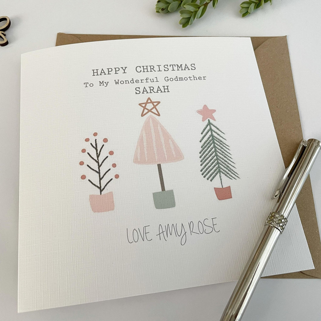 Happy Christmas Godmother Personalised Card