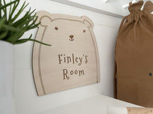 Load image into Gallery viewer, Pier Bear Children's Room Sign
