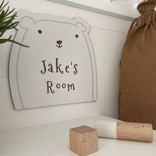 Load image into Gallery viewer, Pier Bear Children's Room Sign
