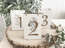Load image into Gallery viewer, Botanical Table Number Weddings/Venue/Catering/Dining
