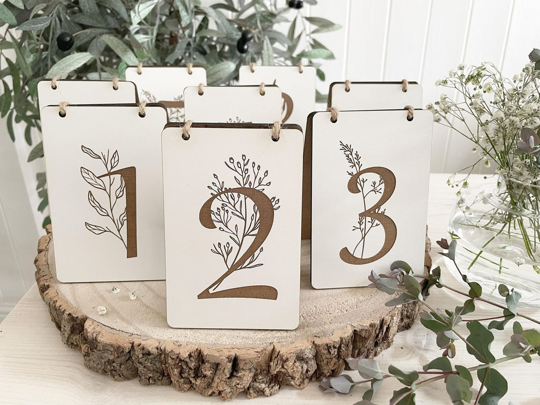 Botanical Table Number Weddings/Venue/Catering/Dining
