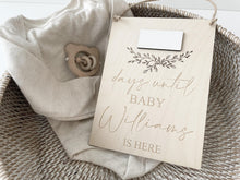Load image into Gallery viewer, Baby Arrival Personalised Countdown Wall Hanging

