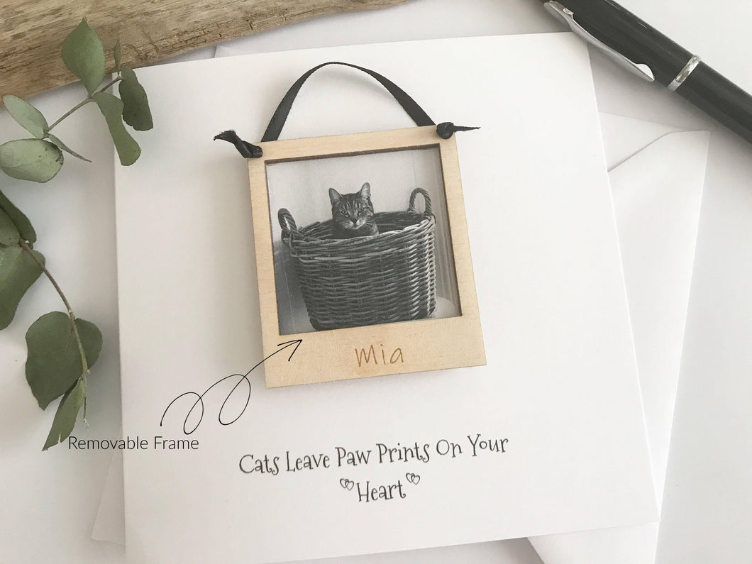 Cat Loss Memorial Bereavement Card/Photo Frame Gift